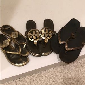 Gold Tory Burch bundle of 3 pairs!!!